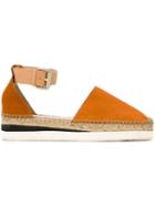See By Chloé Glyn Espadrilles, Women's, Size: 40, Yellow/orange, Suede/leather/rubber/raffia