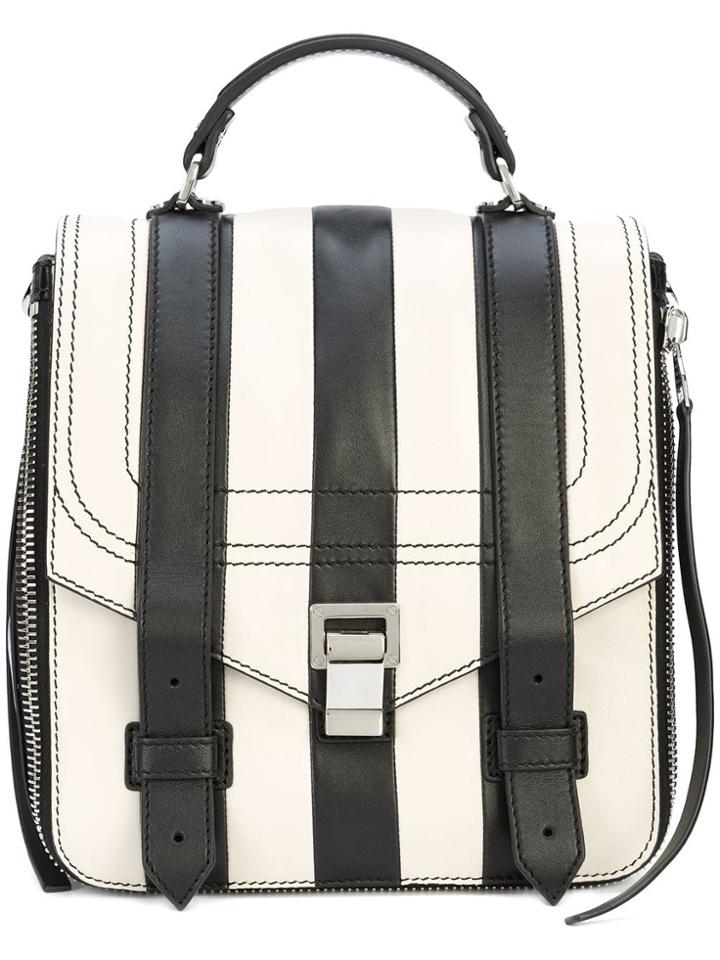 Proenza Schouler Patchwork Stripe Ps1+ Backpack - Black