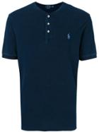 Polo Ralph Lauren Buttoned Logo Patch T-shirt - Blue