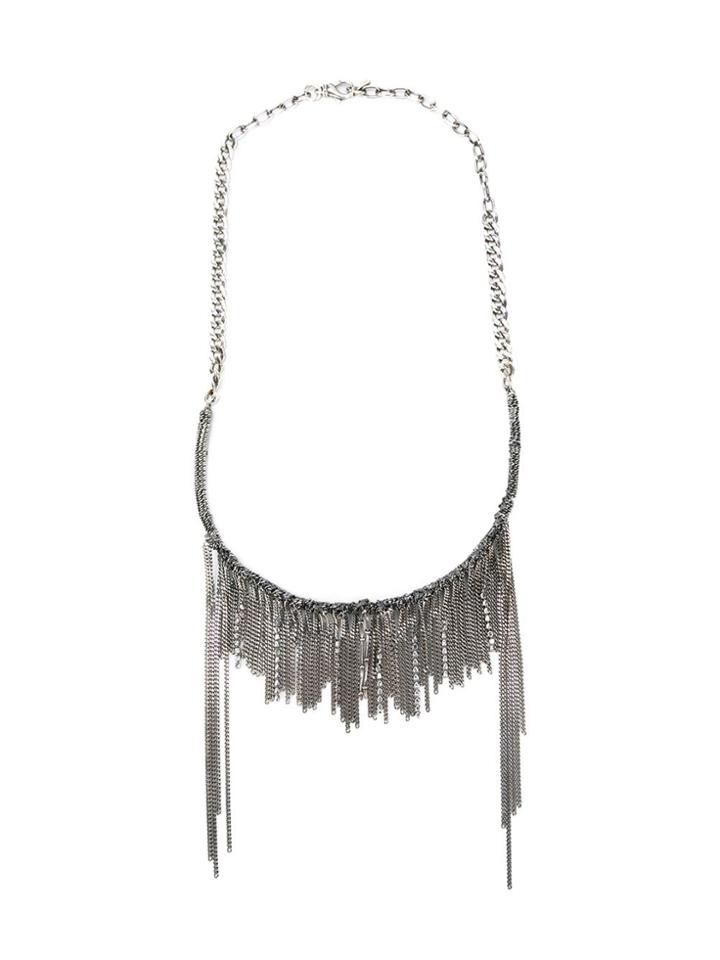Emanuele Bicocchi Swarovski Crystal Chain 'fringe' Headband - Metallic