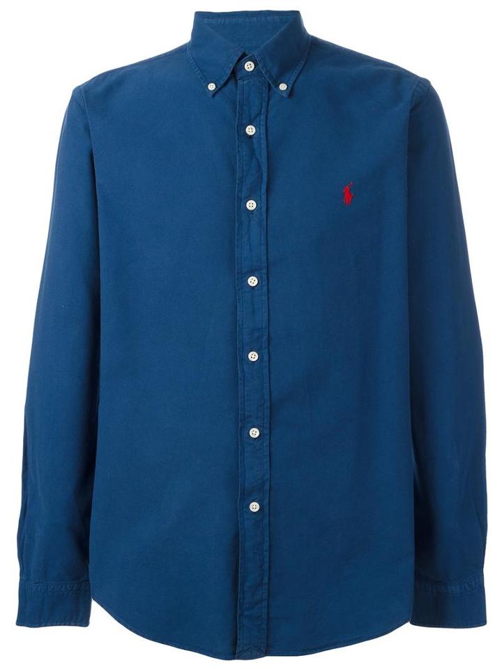 Polo Ralph Lauren - Logo Embroidered Shirt - Men - Cotton - S, Blue, Cotton