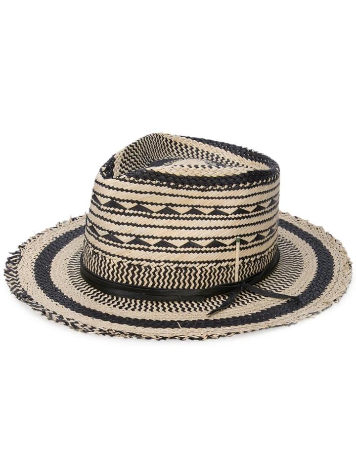 Nick Fouquet Geometric Patterned Hat - Nat/blk