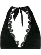 Ermanno Scervino Lace Halterneck Bikini Top - 95708 Nero