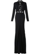 Alexander Mcqueen Obsession Charm Gown, Women's, Size: 40, Black, Viscose/silk/polyester/cotton
