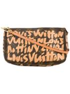 Louis Vuitton Vintage Graffiti Logo Pochette - Brown