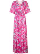 Carolina Herrera Floral Print Maxi Dress - Pink