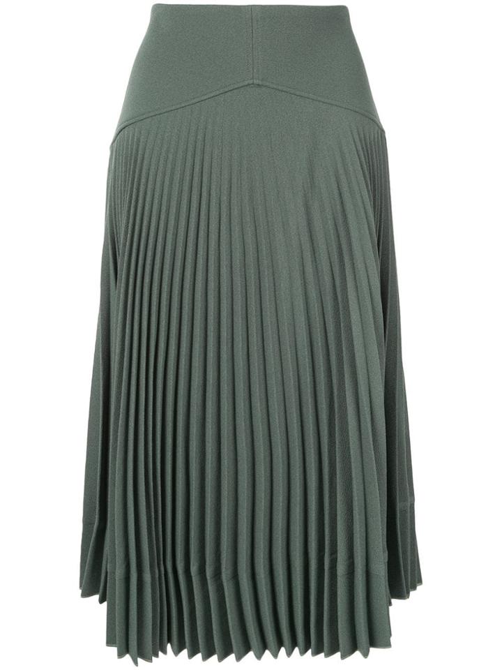 Dion Lee Annex Pleat Skirt - Green