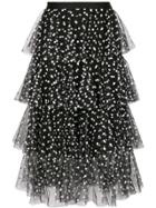 Philosophy Di Lorenzo Serafini Polka Dot Ruffled Skirt - Black