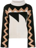 Nude Aztec Knit Jumper - White