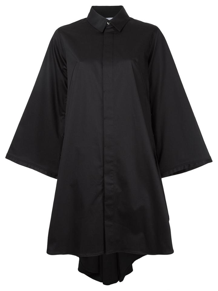 Maison Mihara Yasuhiro Back Tack Flare Shirt Dress - Black