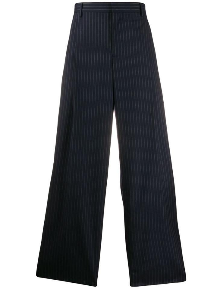 Loewe Wide Leg Striped Trousers - Blue