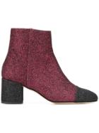 Paris Texas Glitter Ankle Boots - Red