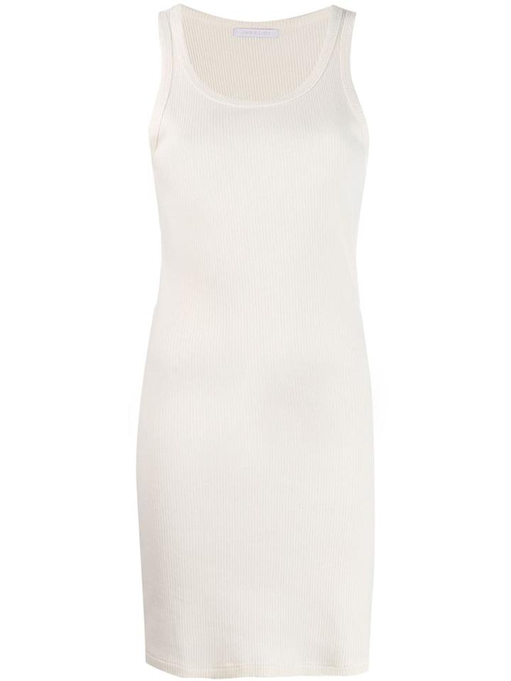 John Elliott Ribbed Knit Fitted Dress - Neutrals