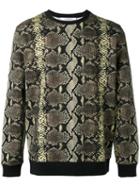 Givenchy Snakeskin Print Sweatshirt, Men's, Size: Xs, Brown, Cotton