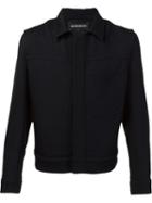 Ann Demeulemeester Concealed Fastening Jacket, Men's, Size: Medium, Black, Polyester/rayon/virgin Wool