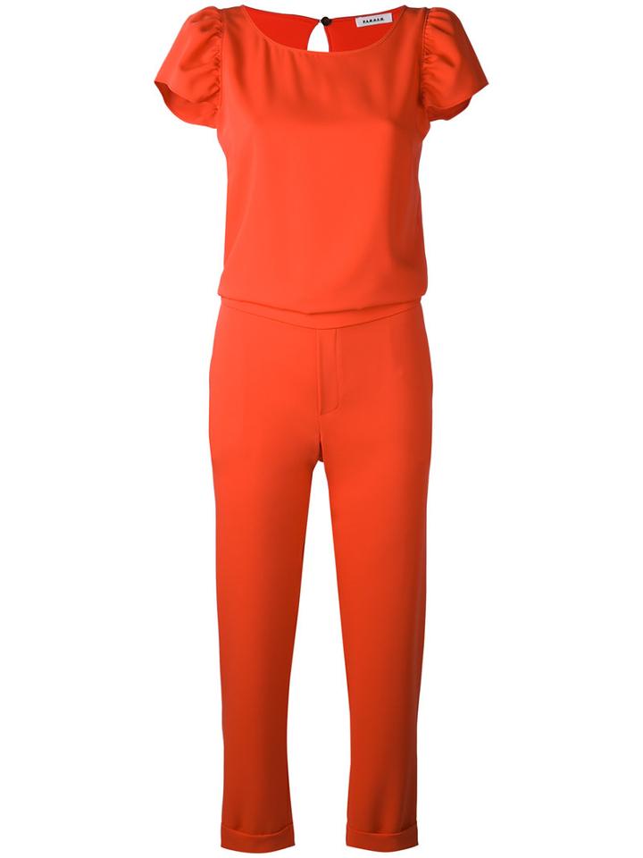 P.a.r.o.s.h. - Ruffle Top Jumpsuit - Women - Polyester - Xs, Red, Polyester