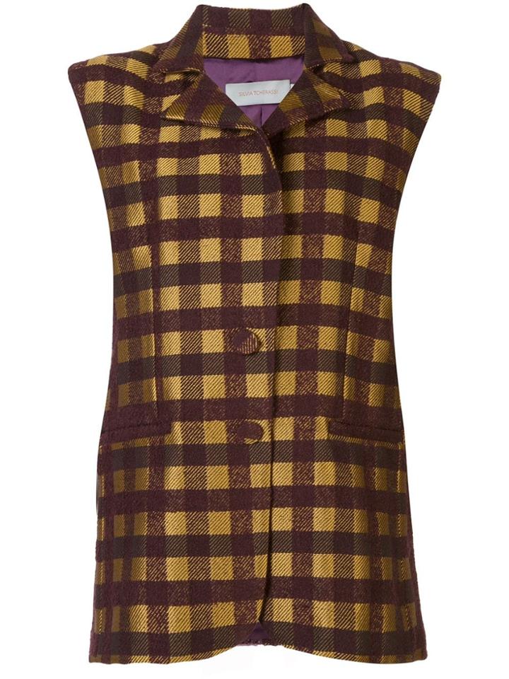 Silvia Tcherassi Checked Waistcoat - Yellow