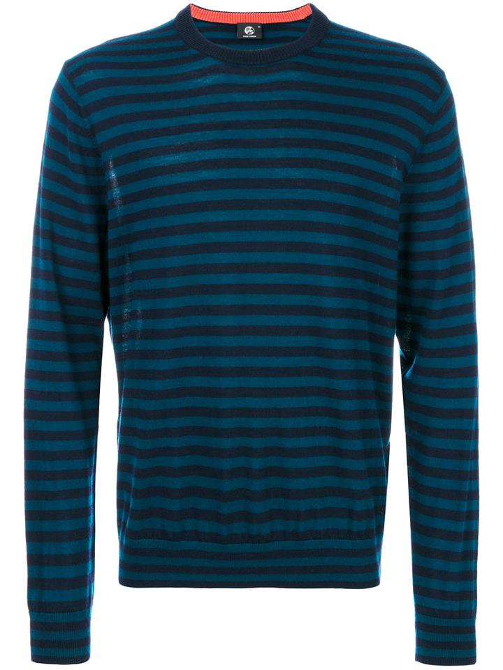 Ps By Paul Smith - Knitted Sweater - Men - Merino - M, Blue, Merino