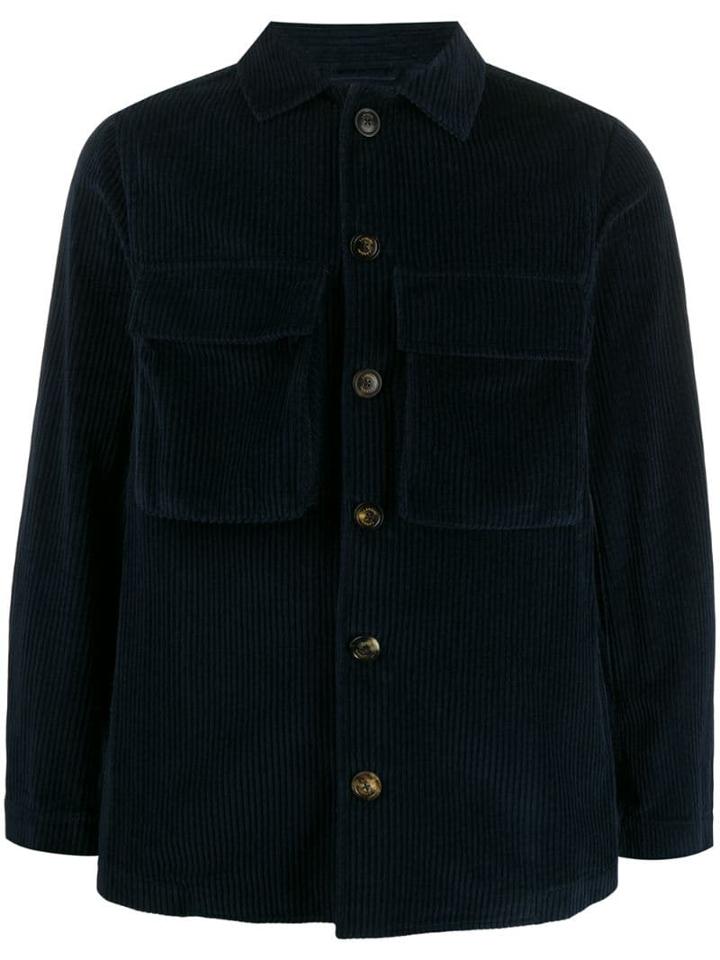 Lardini Corduroy Utility Jacket - Blue