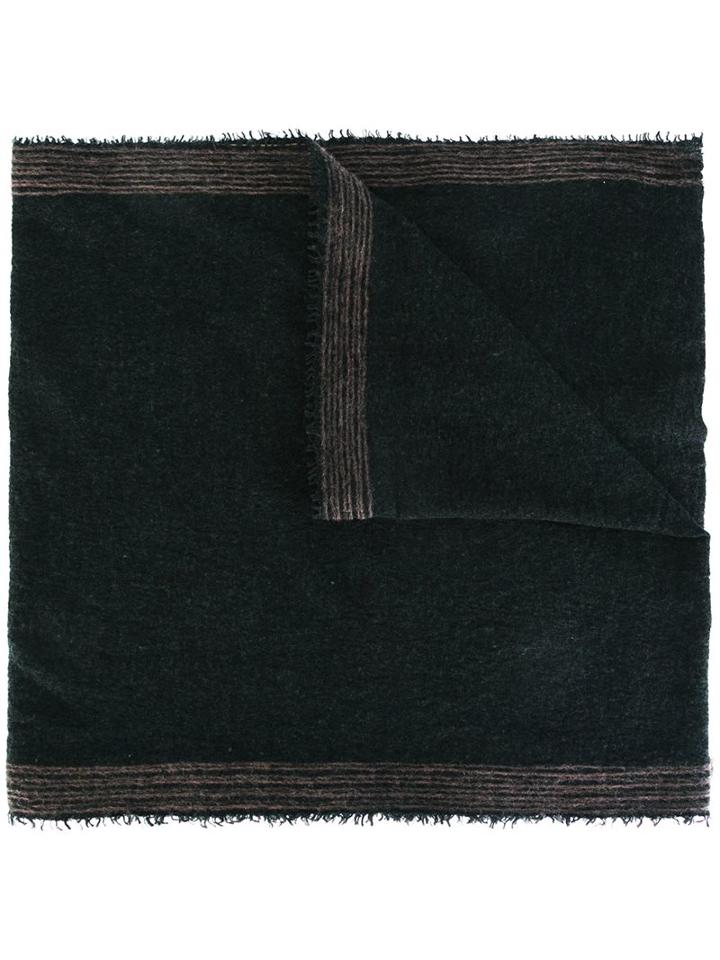 Faliero Sarti Frayed Hem Scarf, Women's, Green, Silk/virgin Wool