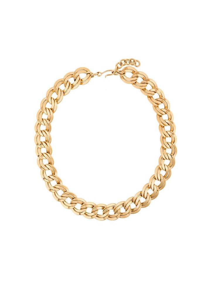 Monet Pre-owned Double Link Necklace - Gold