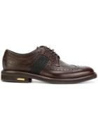 Versace Brogues With Greek Key Side Panels - Brown