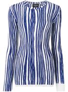Calvin Klein 205w39nyc Striped Knitted Jumper - Blue