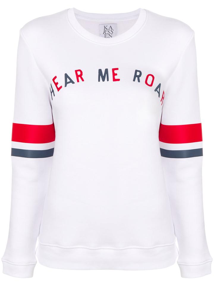 Zoe Karssen Hear Me Roar Sweatshirt - White