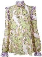 Giambattista Valli Ruffled Blouse, Women's, Size: 48, Silk