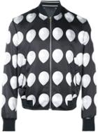 Paul Smith Balloon Print Bomber Jacket, Men's, Size: Xl, Black, Polyester/cupro/viscose/wool