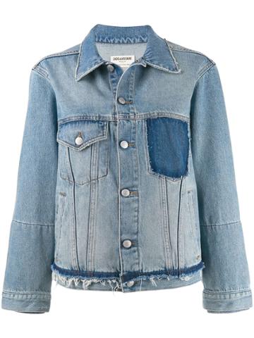 Zadig & Voltaire Klausi Dirty Denim Jacket - Blue