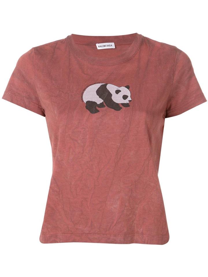 Balenciaga Panda T-shirt - Brown