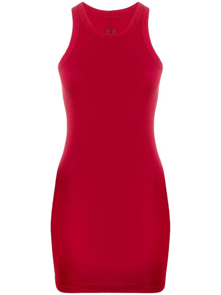 Rick Owens Drkshdw Round Neck Longline Vest - Red