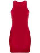 Rick Owens Drkshdw Round Neck Longline Vest - Red
