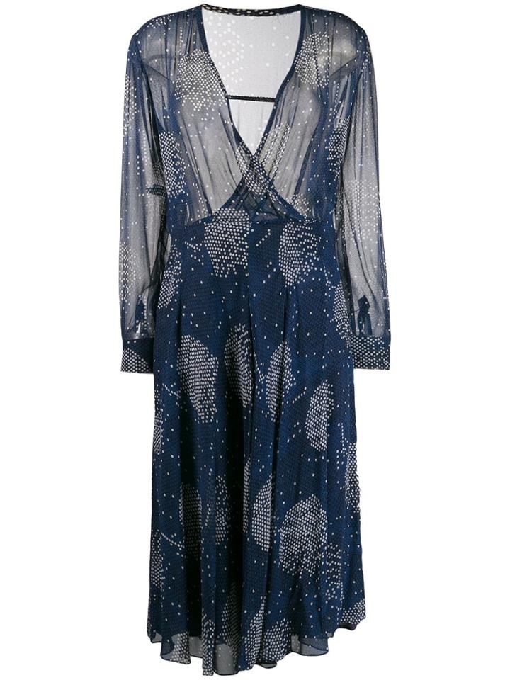 A.n.g.e.l.o. Vintage Cult 1970's Printed Midi Dress - Blue