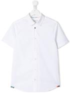 Paul Smith Junior Shortsleeved Button Shirt - White