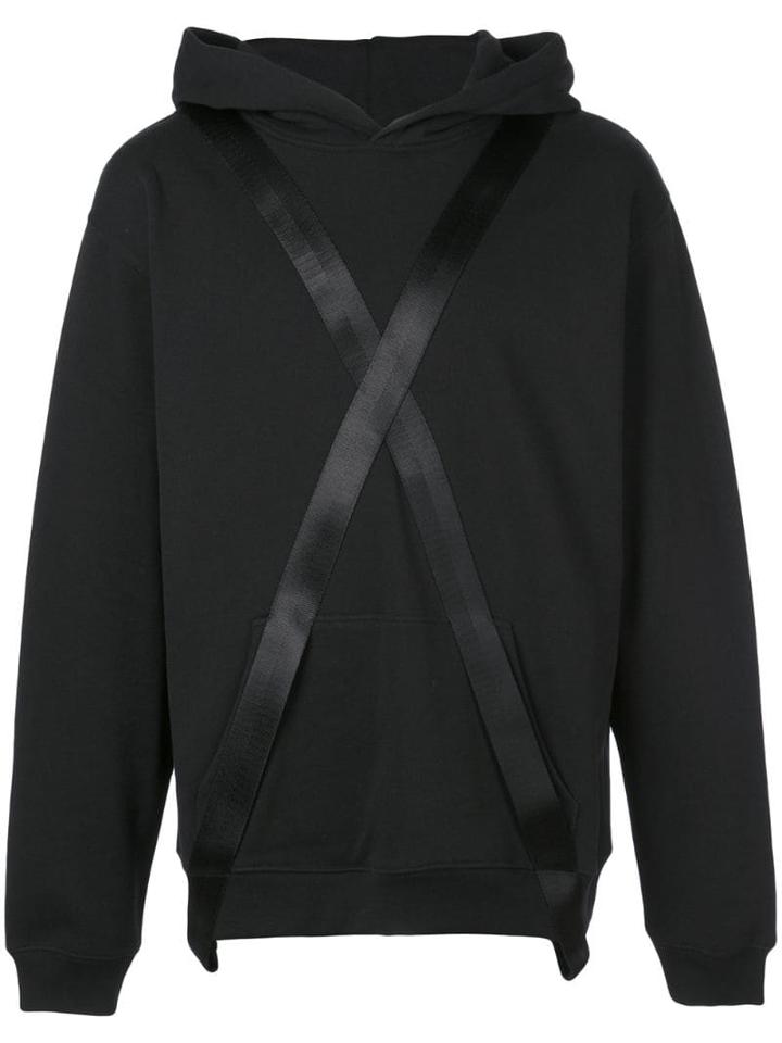 Rta Cross Strap Hoodie - Black