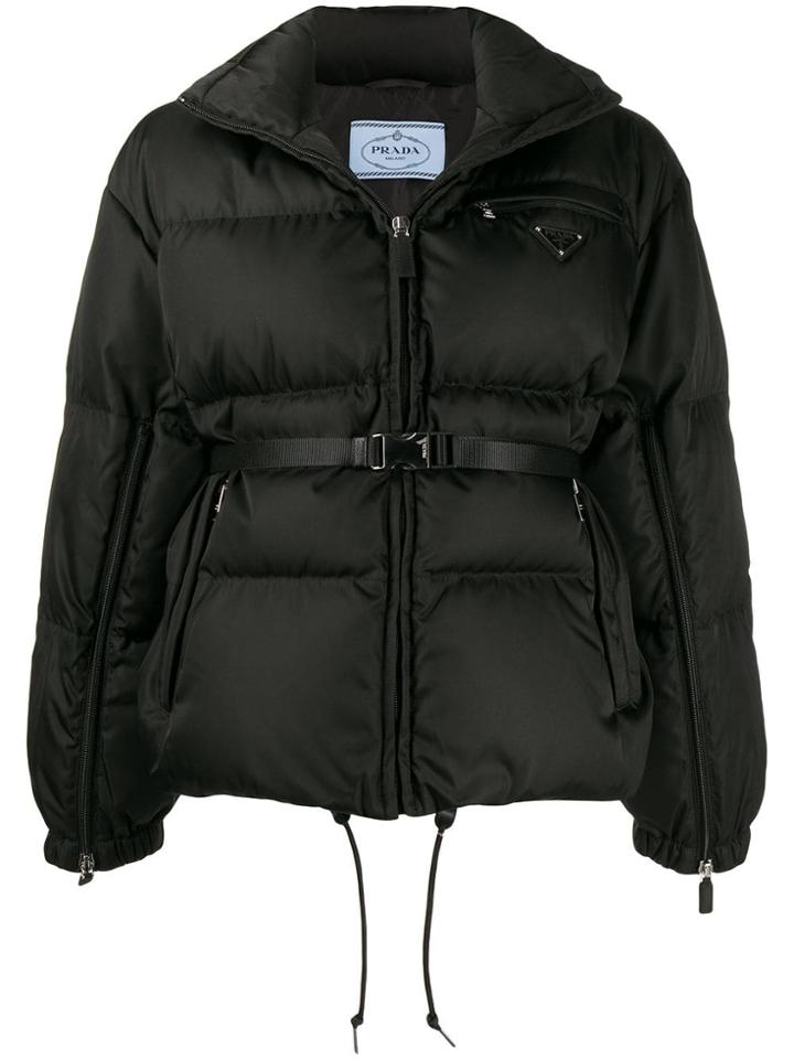 Prada Quilted Zip-up Jacket - Black