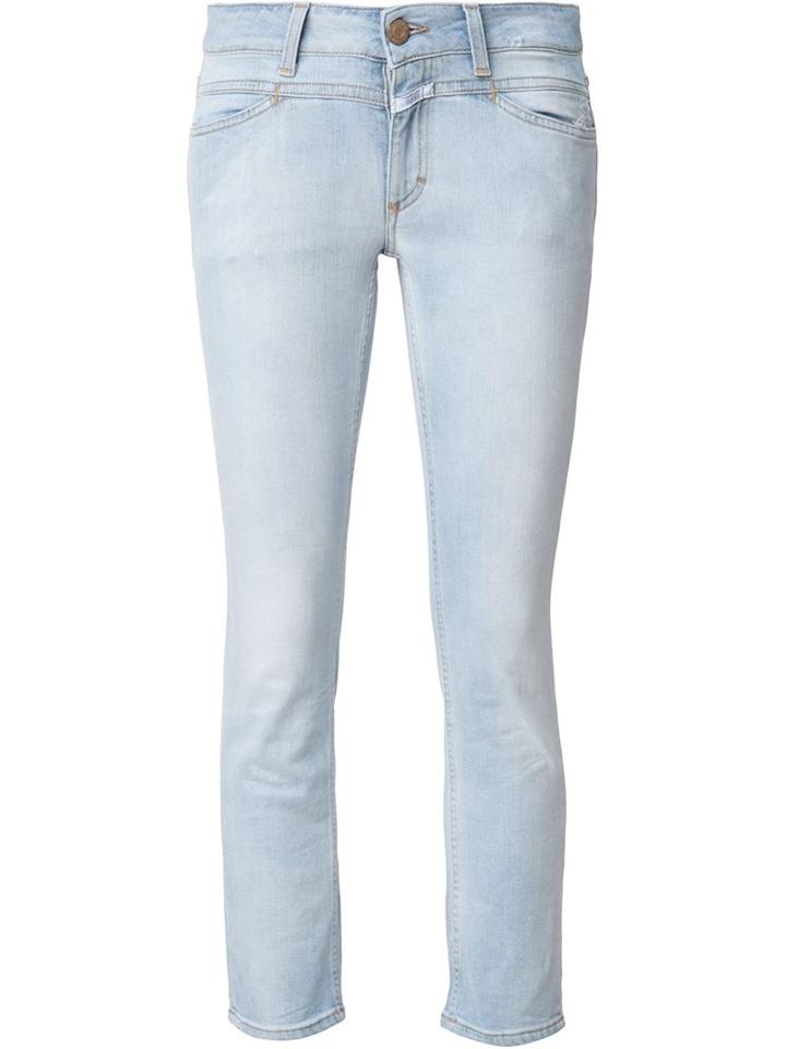 Closed Cropped Jeans, Women's, Size: 24, Blue, Cotton/spandex/elastane