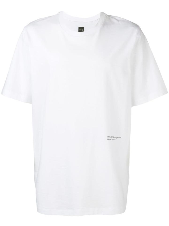 Oamc Back Print T-shirt - White