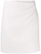 Msgm Ruched Skirt - White