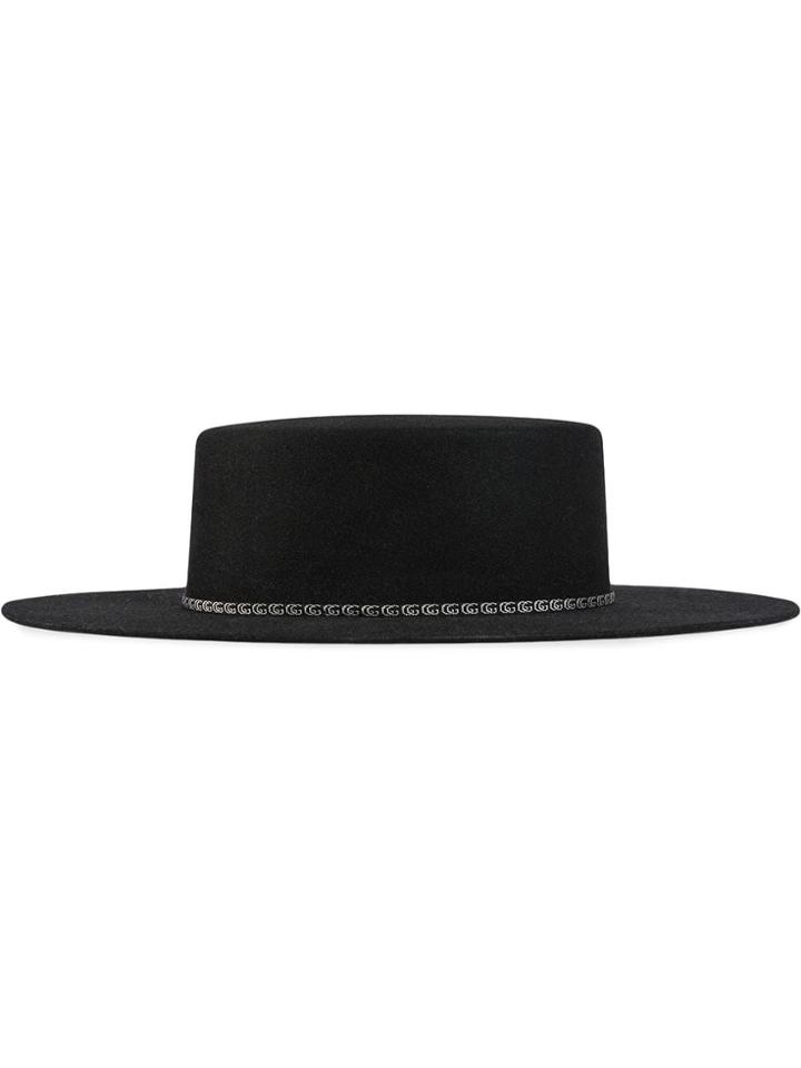 Gucci Wide Brim Felt Hat - Black