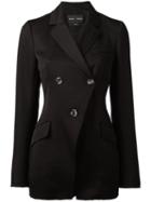 Proenza Schouler Fitted Blazer Jacket, Women's, Size: 6, Black, Cotton/wool/acetate/silk