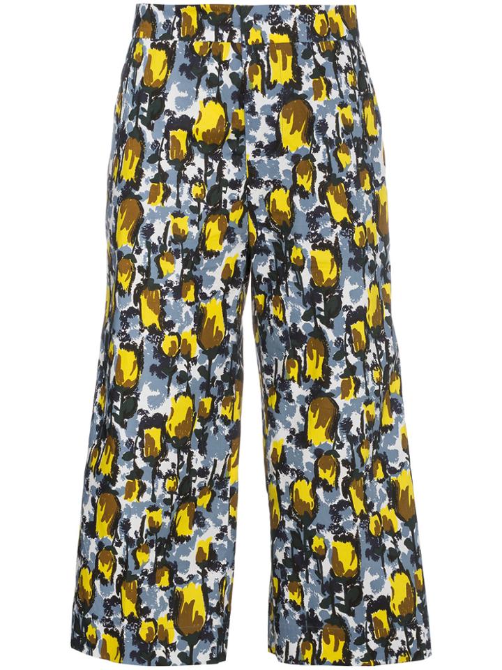 Marni Wide Legged Printed Trousers - Multicolour