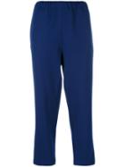 Marni - Cropped Tailored Trousers - Women - Spandex/elastane/virgin Wool - 42, Blue, Spandex/elastane/virgin Wool
