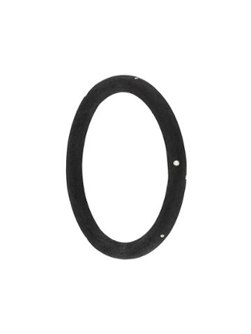 Andre Ribeiro Rubber And Nine Round Diamonds Bracelet, Adult Unisex, Black