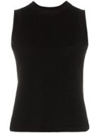 Carcel Tuck Sleeveless Alpaca Wool T-shirt - Black