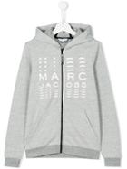 Little Marc Jacobs Logo Zip Up Hoodie - Grey