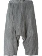 Lost & Found Ria Dunn Drop Crotch Shorts, Men's, Size: M, Grey, Hemp/cotton/steel