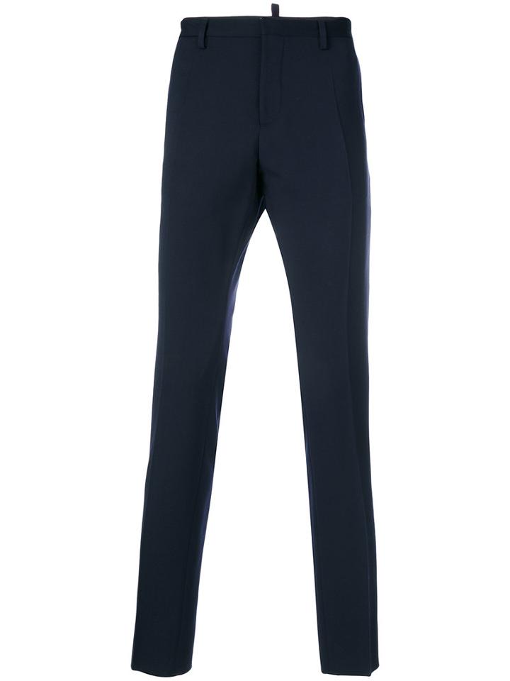 Dsquared2 - Tailored Trousers - Men - Polyester/spandex/elastane/viscose/virgin Wool - 48, Blue, Polyester/spandex/elastane/viscose/virgin Wool